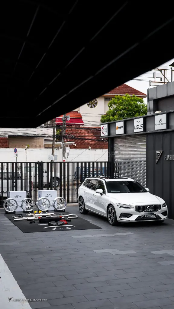 Volvo V60 ค้ำโช้ค Ohlins กระจก กรอง BMC โลโก้ดำ ท่อ ล้่อ Usus โช้ค KW