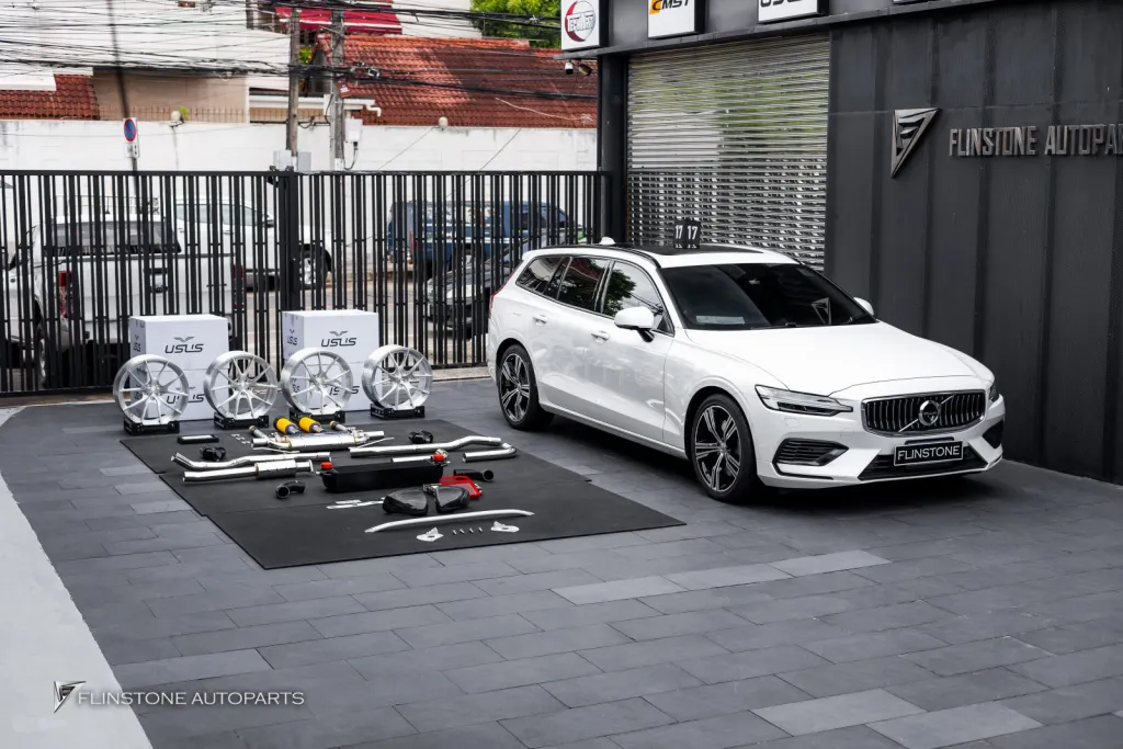 Volvo V60 ค้ำโช้ค Ohlins กระจก กรอง BMC โลโก้ดำ ท่อ ล้่อ Usus โช้ค KW