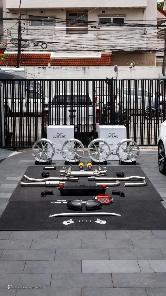 Volvo V60 ค้ำโช้ค Ohlins กระจก กรอง BMC โลโก้ดำ ท่อ ล้่อ Usus โช้ค KW