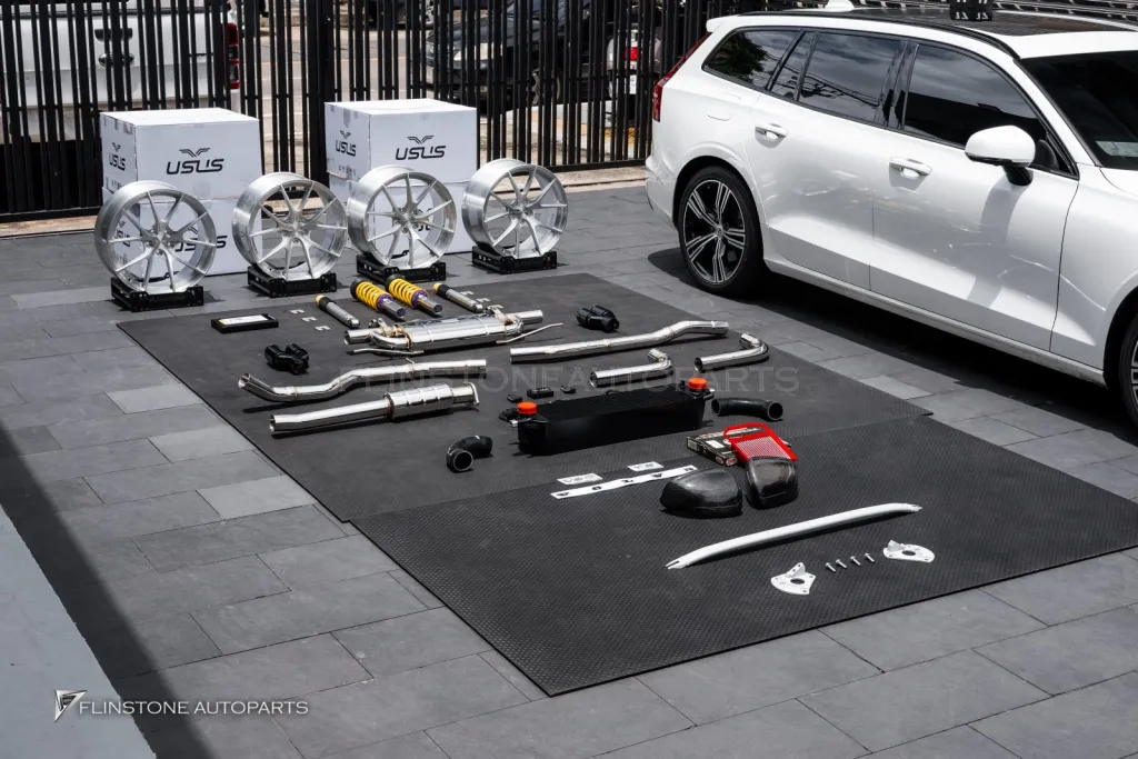 Volvo V60 ค้ำโช้ค Ohlins กระจก กรอง BMC โลโก้ดำ ท่อ ล้่อ Usus โช้ค KW