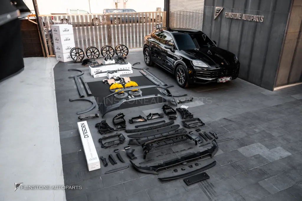 Porsche Cayenne S to Turbo GT Carbon Parts Usus Wheels