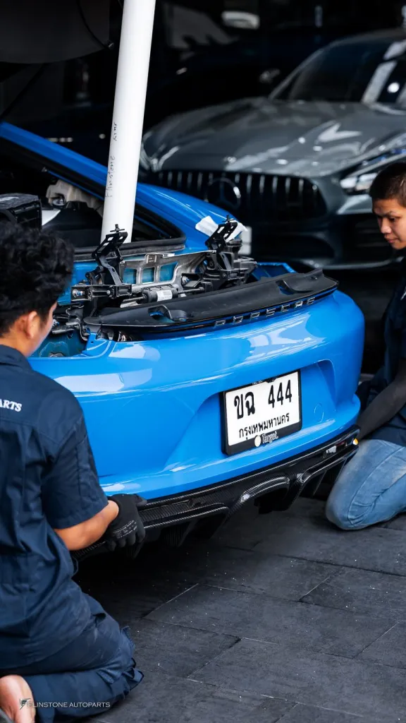 Porsche 718 กันชนหน้า Gt4 พาร์ทคาร์บอนรอบคัน Usus