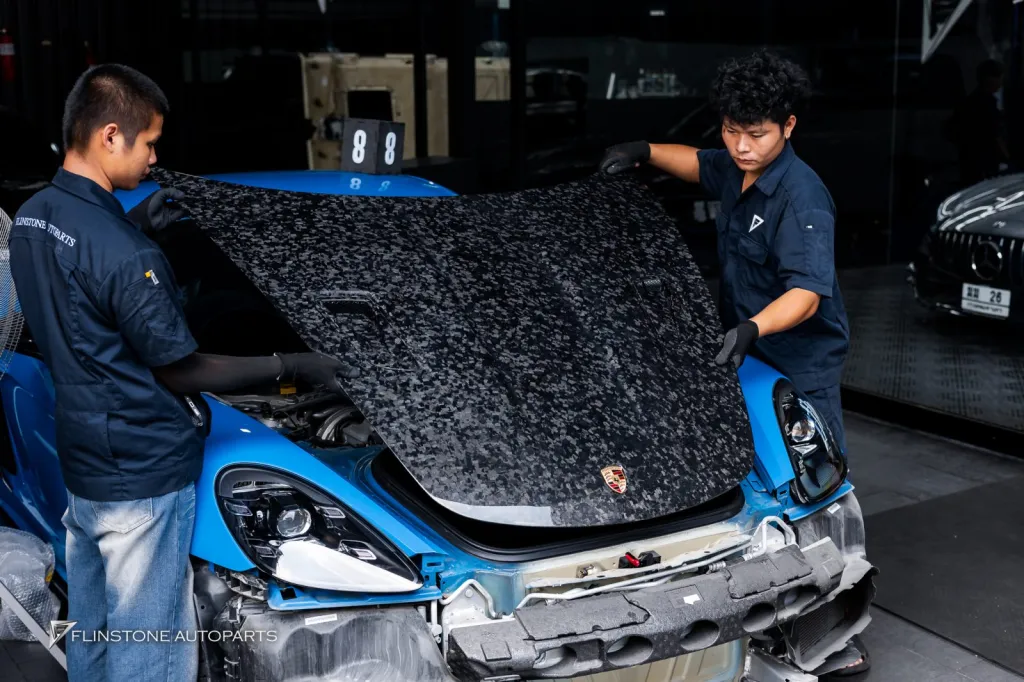 Porsche 718 กันชนหน้า Gt4 พาร์ทคาร์บอนรอบคัน Usus