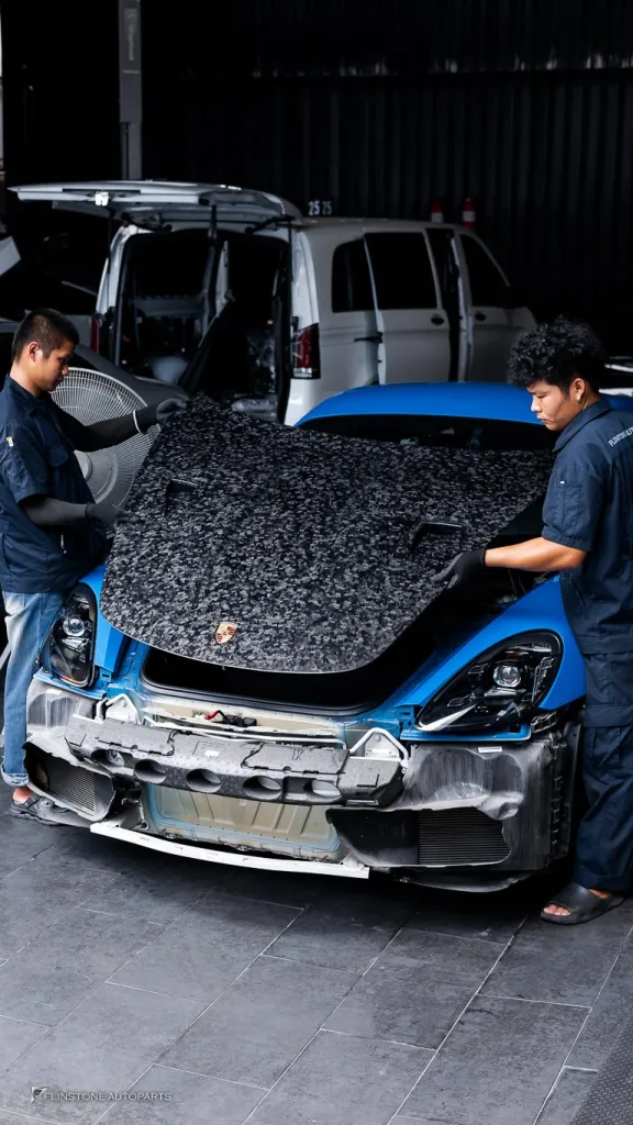 Porsche 718 กันชนหน้า Gt4 พาร์ทคาร์บอนรอบคัน Usus