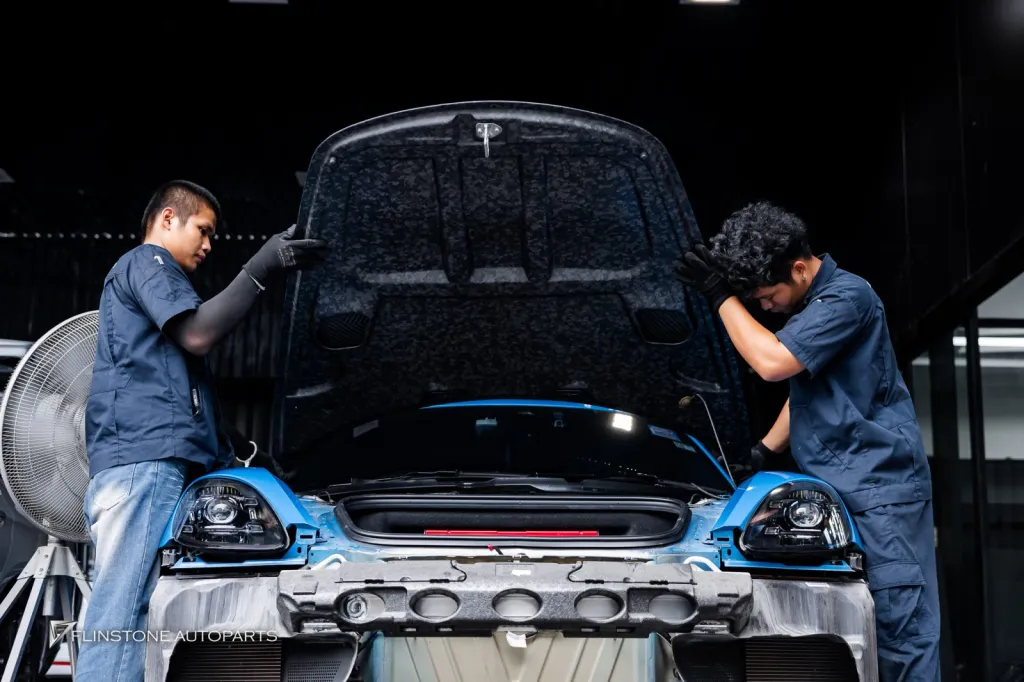 Porsche 718 กันชนหน้า Gt4 พาร์ทคาร์บอนรอบคัน Usus