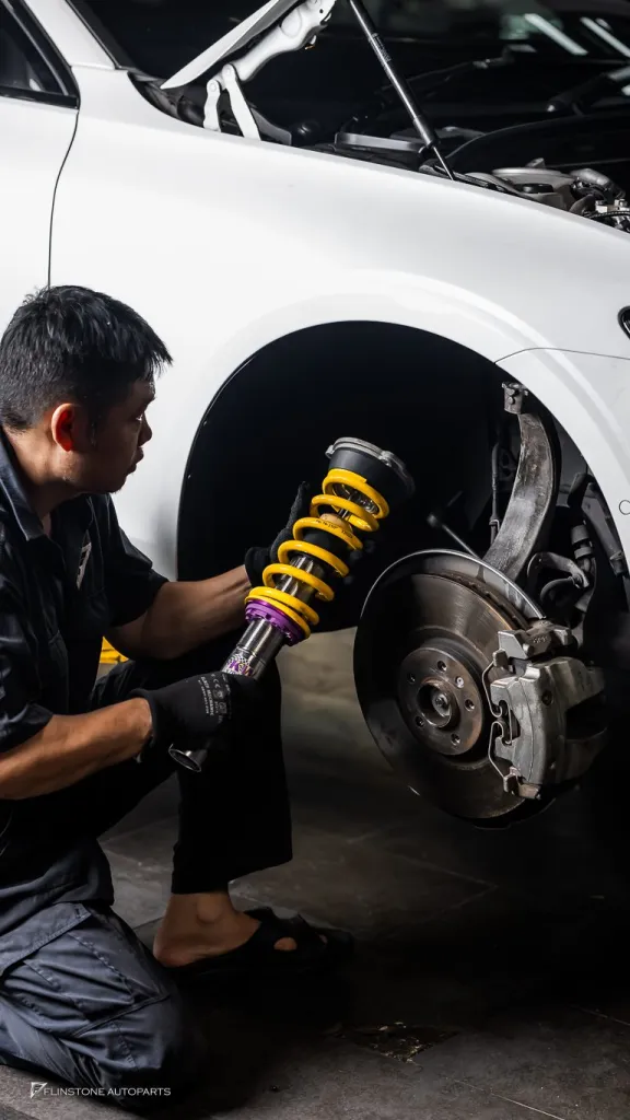 Volvo V60 ค้ำโช้ค Ohlins กระจก กรอง BMC โลโก้ดำ ท่อ ล้่อ Usus โช้ค KW — Install_