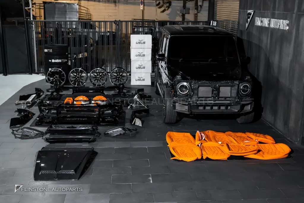 Mercedes Benz Gclass Parts Kit Brabus Full Body Wheels Usus Orange Interior