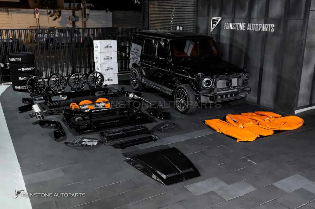Mercedes Benz Gclass Parts Kit Brabus Full Body Wheels Usus Orange Interior