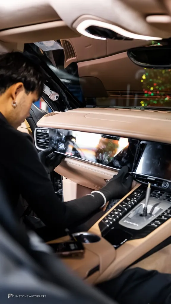 Porsche Panamera จอ Dual Screen พวงมาลัย ช่องแอร์