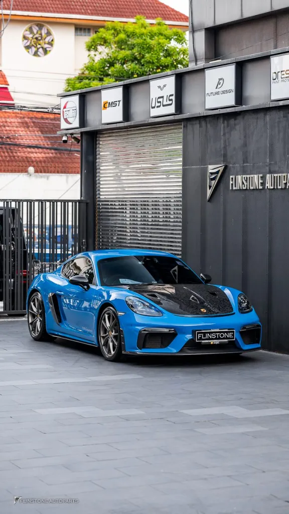 Porsche 718 กันชนหน้า Gt4 พาร์ทคาร์บอนรอบคัน Usus
