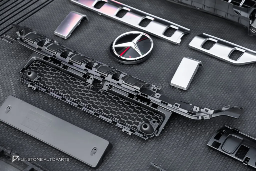 Mercedes Benz Gclass ชุดพาร์ทกันชนหน้า บันไดไฟฟ้า ล้อ Usus ฟิล์ม