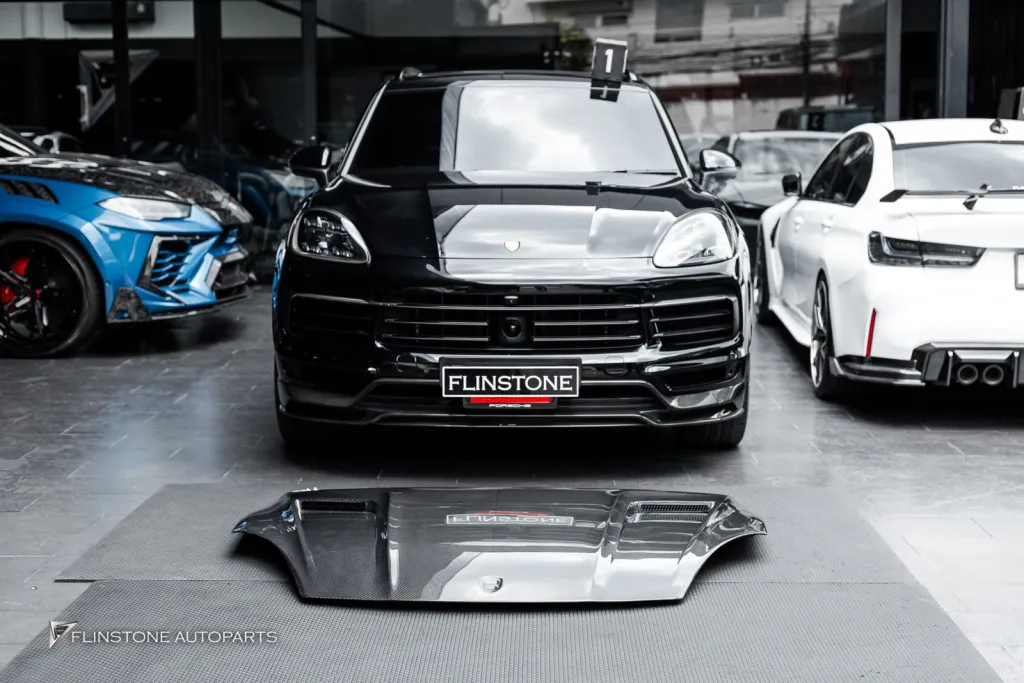 Porsche Cayenne ฝากระโปรงคาร์บอน ทรง Techart