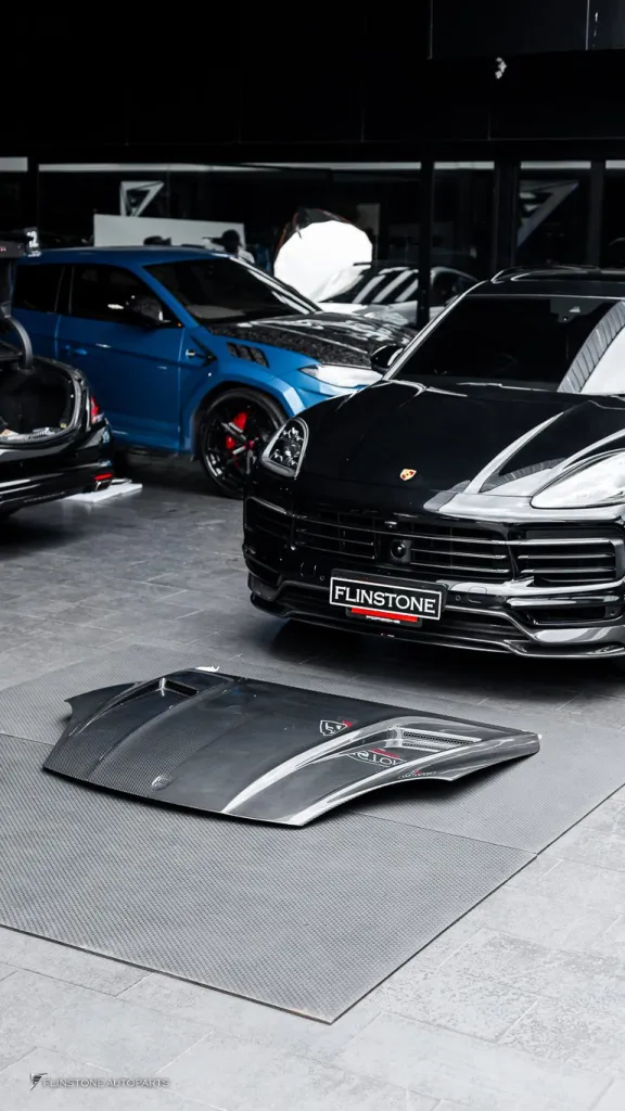 Porsche Cayenne ฝากระโปรงคาร์บอน ทรง Techart