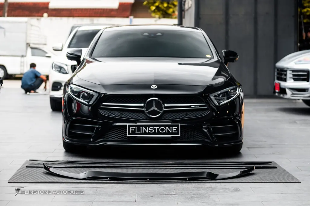 Mercedes Benz Cls ลิ้น สเกิร์ตดำเงา