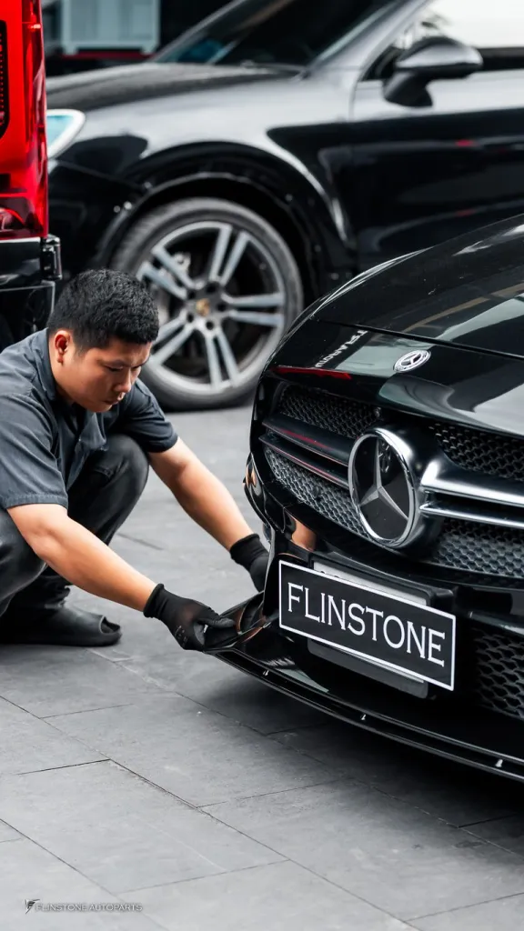 Mercedes Benz Cls ลิ้น สเกิร์ตดำเงา