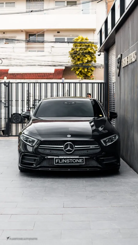 Mercedes Benz Cls ลิ้น สเกิร์ตดำเงา