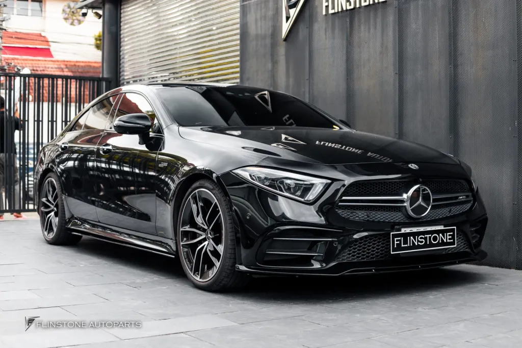 Mercedes Benz Cls ลิ้น สเกิร์ตดำเงา