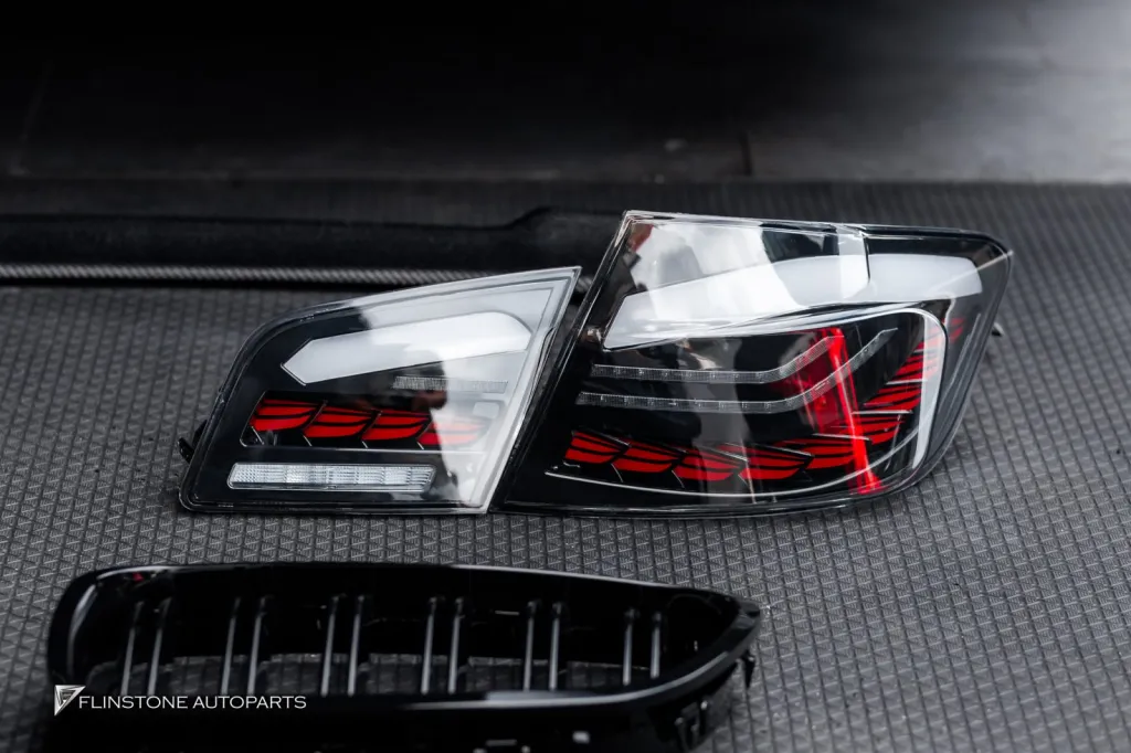 BMW F10 ลิ้นหน้า โลโก้ดำ ไฟท้าย สปอยเลอร์