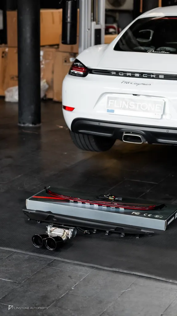 Porsche 718 Caymen Tail Lights Exhaust Tips