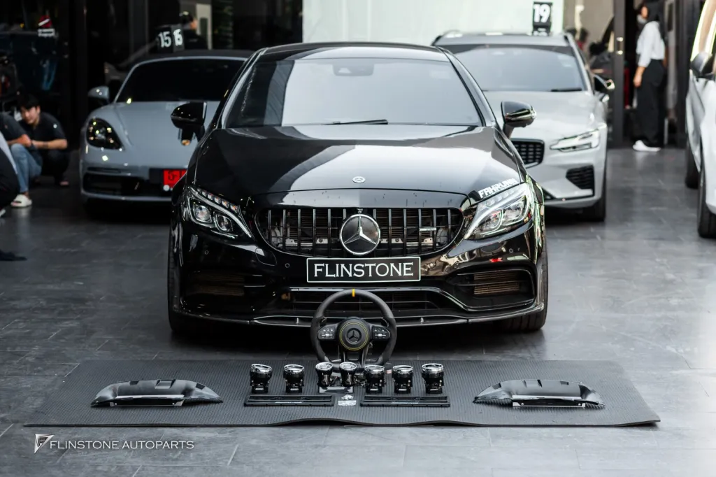 Mercedes Benz C205 方向盘出风口氛围灯车牌框