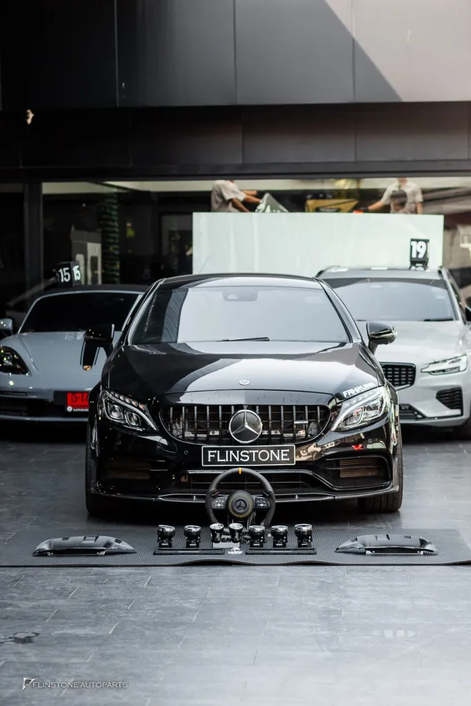 Mercedes Benz C205 方向盘出风口氛围灯车牌框