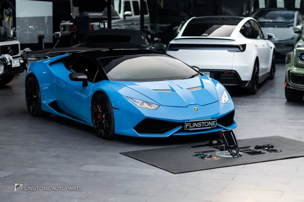 Lamborghini Huracan จอ android แท่นยึดป้ายทะเบียน