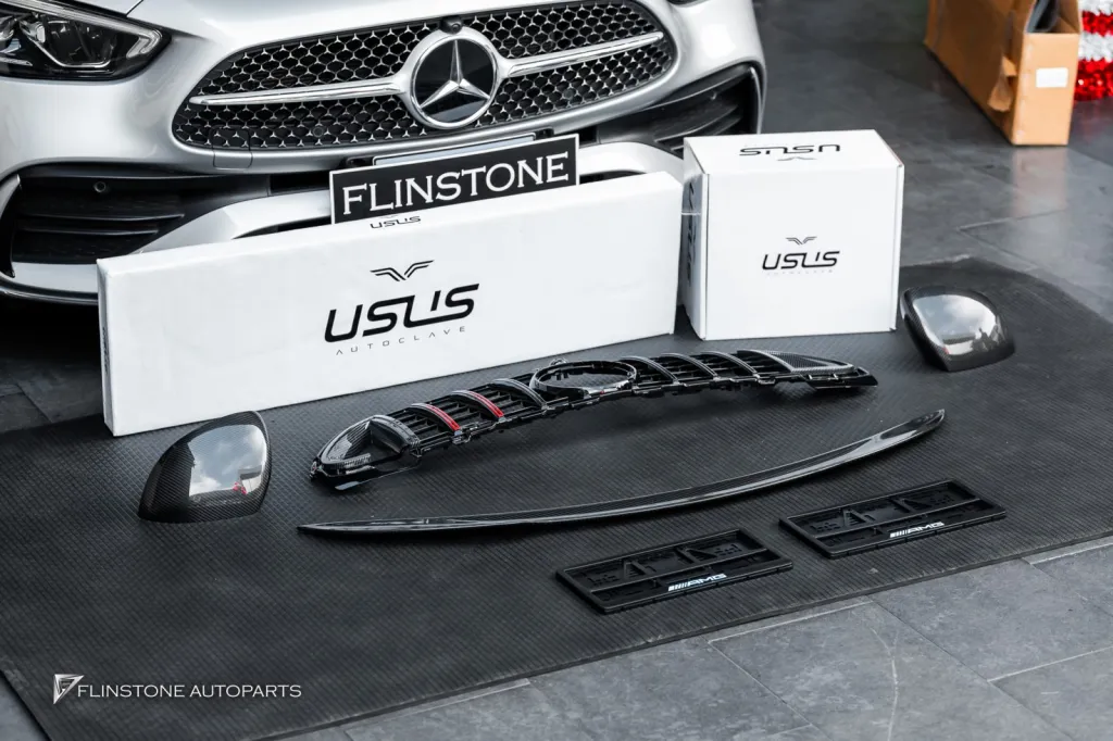 Mercedes Benz W206 กระจัง สปอยเลอร์ กระจก กรอบป้าย