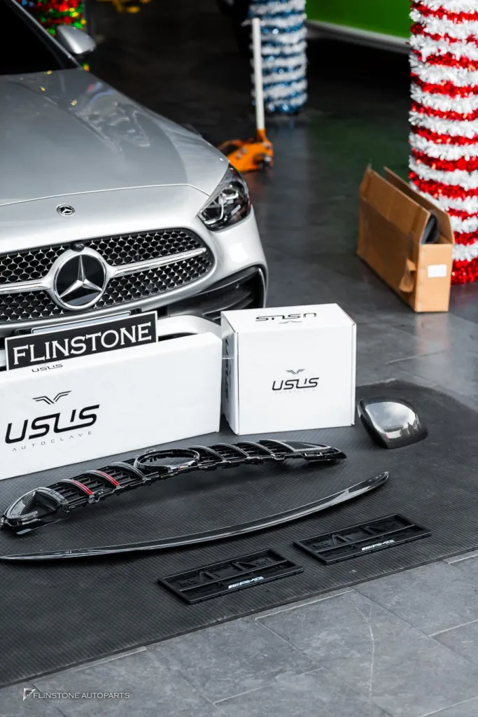 Mercedes Benz W206 กระจัง สปอยเลอร์ กระจก กรอบป้าย