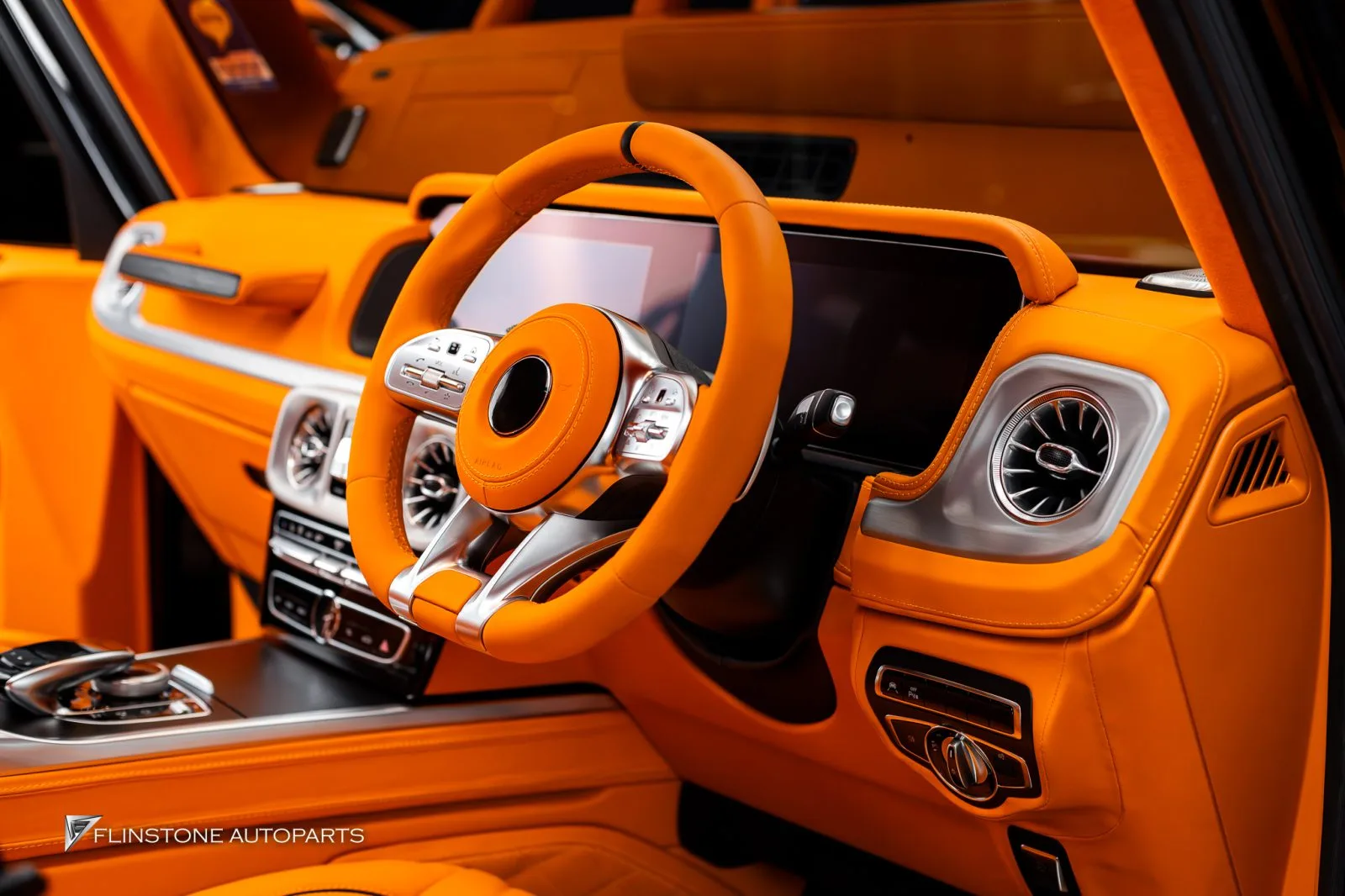 Mercedes Benz Gclass Parts Kit Brabus Full Body Wheels Usus Orange Interior