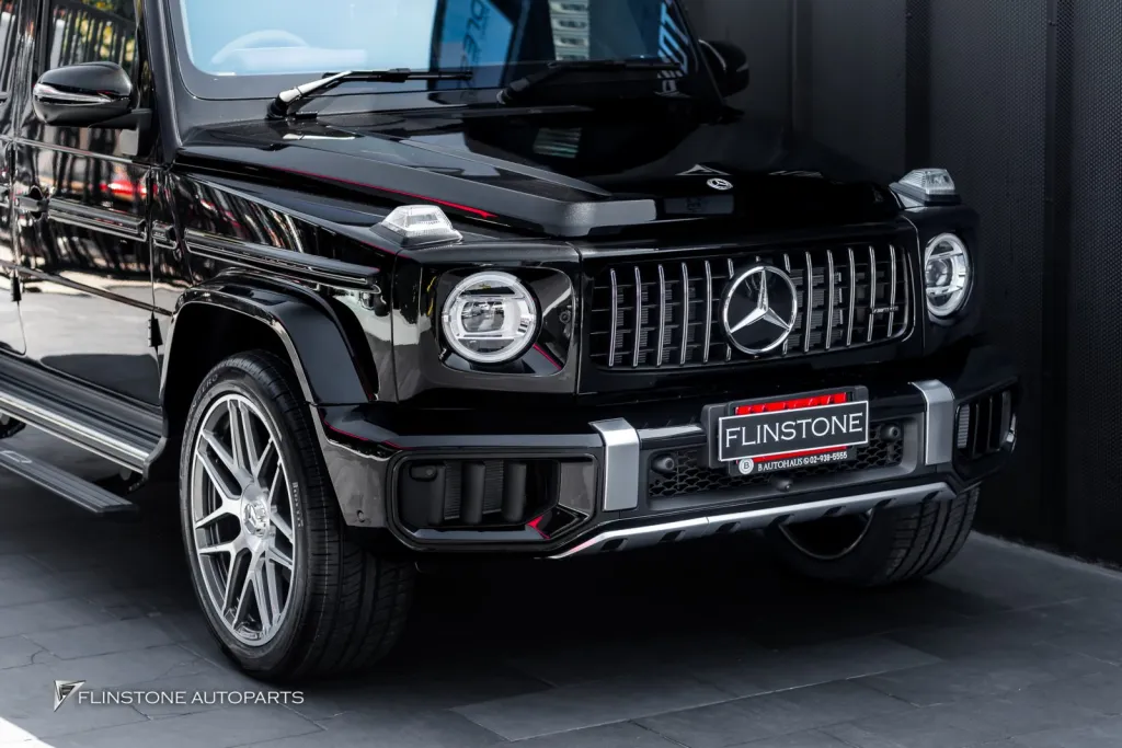 Mercedes Benz Gclass ชุดพาร์ทกันชนหน้า บันไดไฟฟ้า ล้อ Usus ฟิล์ม