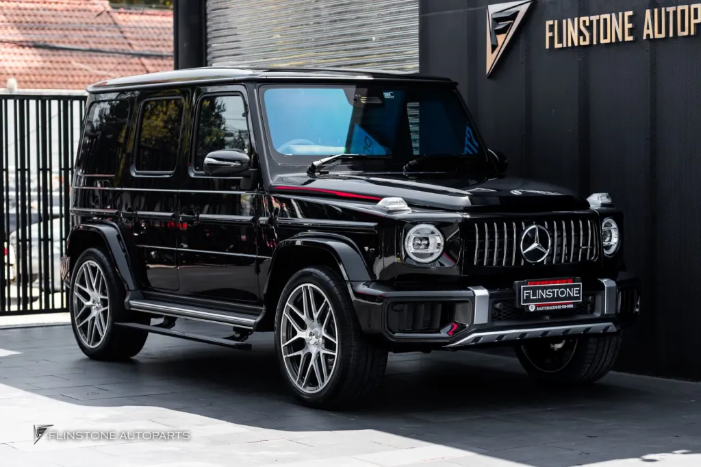 Mercedes Benz Gclass ชุดพาร์ทกันชนหน้า บันไดไฟฟ้า ล้อ Usus ฟิล์ม