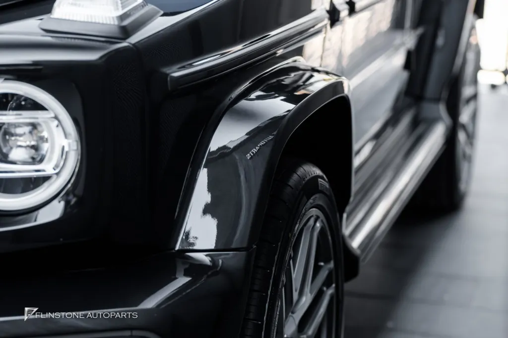 Mercedes Benz Gclass ชุดพาร์ทกันชนหน้า บันไดไฟฟ้า ล้อ Usus ฟิล์ม
