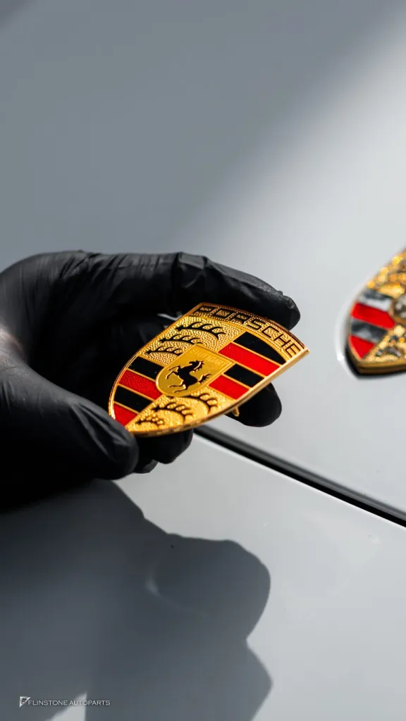 Porsche panamera โลโก้ Porsche ฝากระโปรง