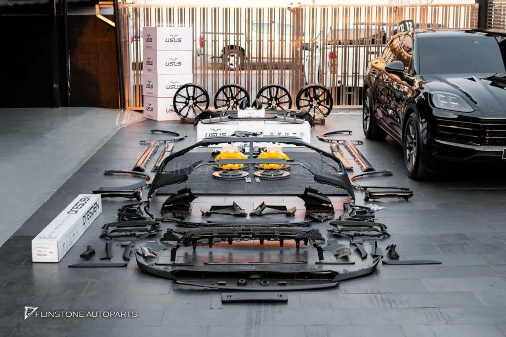 Porsche Cayenne S to Turbo GT Carbon Parts Usus Wheels