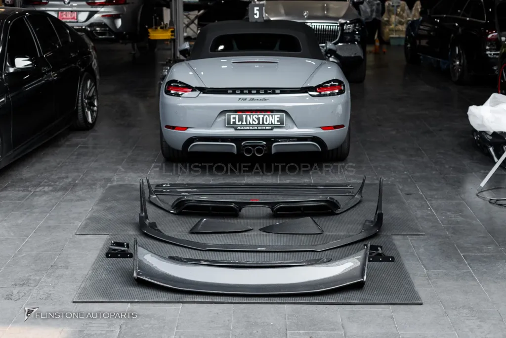 Porsche 718 Boxster 碳纤维部件套装 CMST Wing GT4 V.2