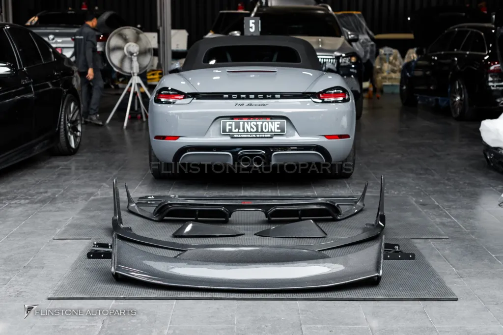 Porsche 718 Boxster 碳纤维部件套装 CMST Wing GT4 V.2