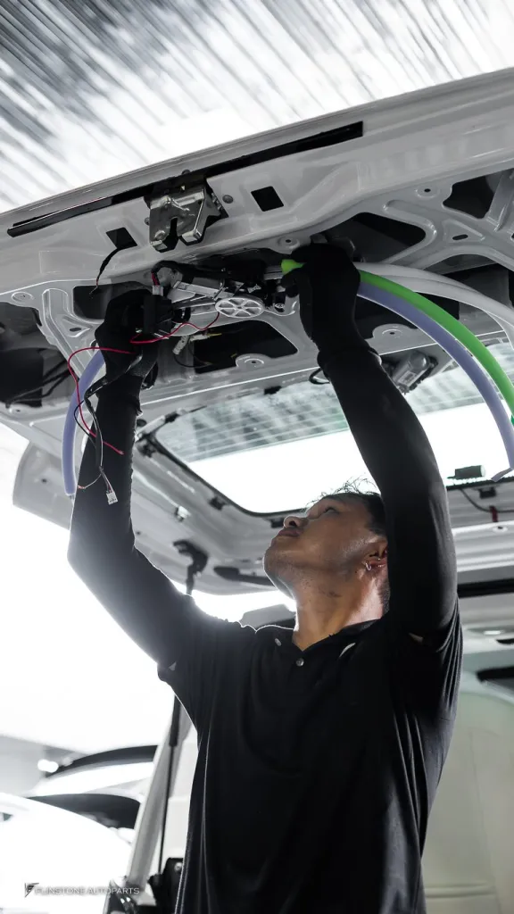 Mercedes Benz Vito ม่านไฟฟ้าด้านหลัง