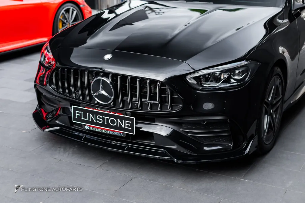 Mercedes Benz W206 ดิฟ ปลายท่อ ผ้ายางท้าย กรอบกุญแจคาร์บอน ลิ้นหน้า โลโก้