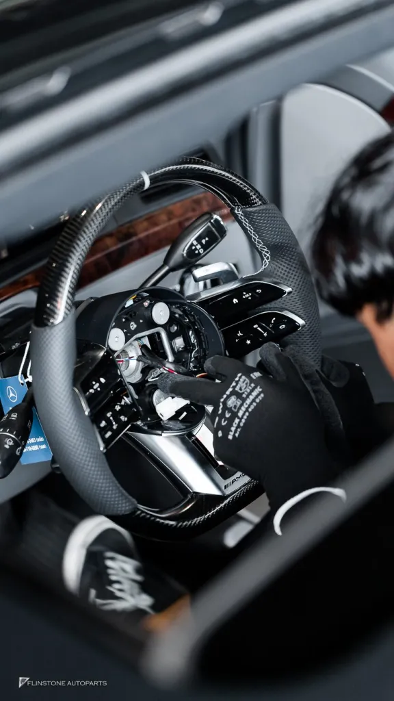 Mercedes Benz W221 S65 พวงมาลัย โลโก้