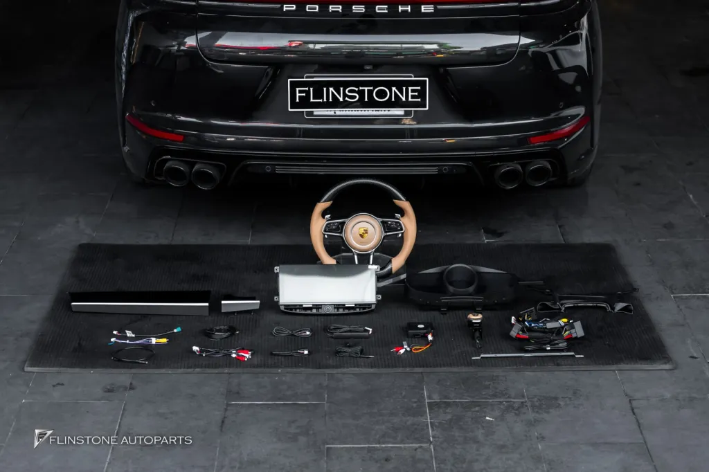 Porsche Panamera จอ Dual Screen พวงมาลัย ช่องแอร์