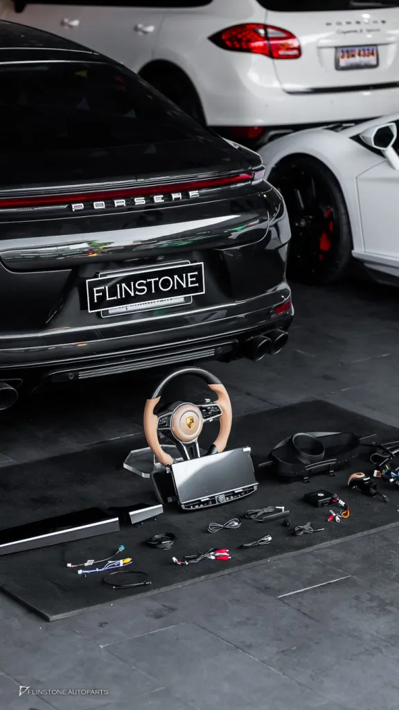 Porsche Panamera จอ Dual Screen พวงมาลัย ช่องแอร์