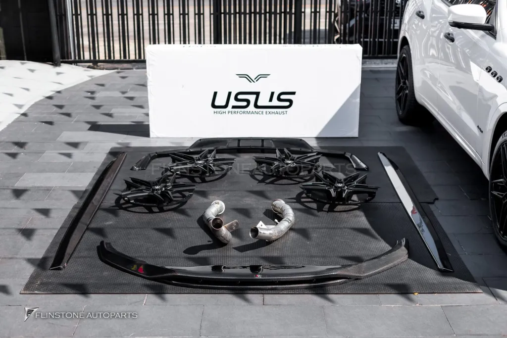 Maserati levante ล้อ Center lock Usus Downpipe Usus พาร์ทคาร์บอน Maxton Design กล่องจูน