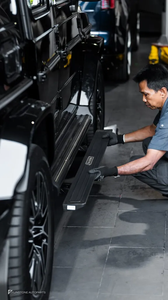 Mercedes Benz Gclass ชุดพาร์ทกันชนหน้า บันไดไฟฟ้า ล้อ Usus ฟิล์ม