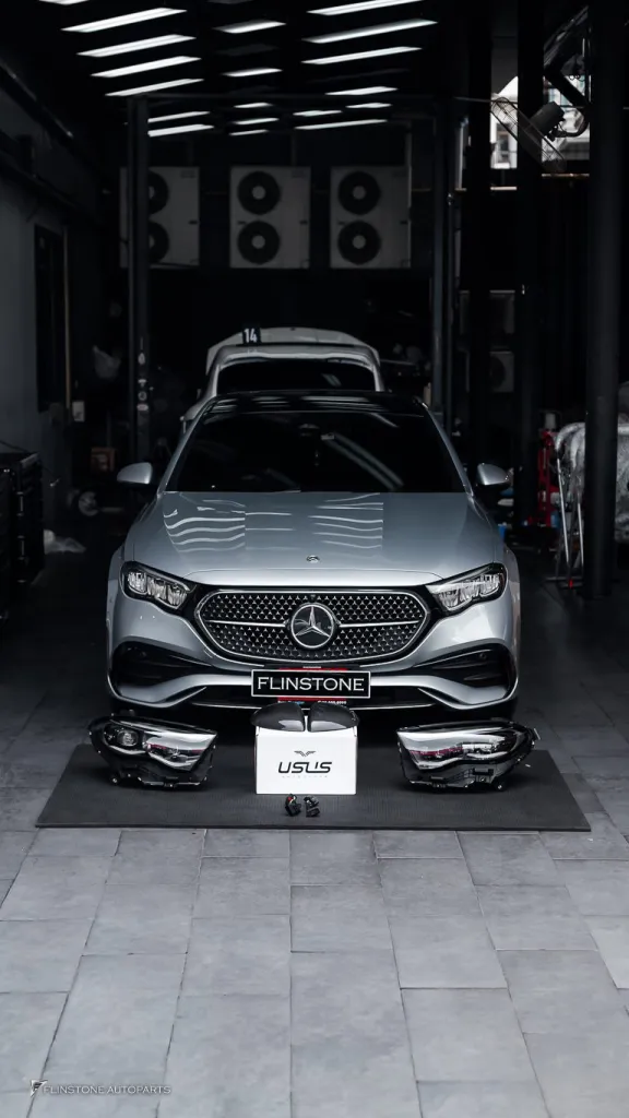 Mercedes Benz W214 ไฟหน้าแท้ กระจกคาร์บอน Usus