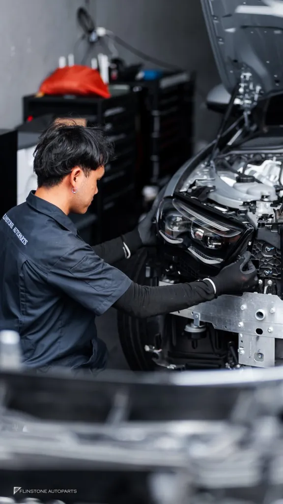 Mercedes Benz W214 ไฟหน้าแท้ กระจกคาร์บอน Usus