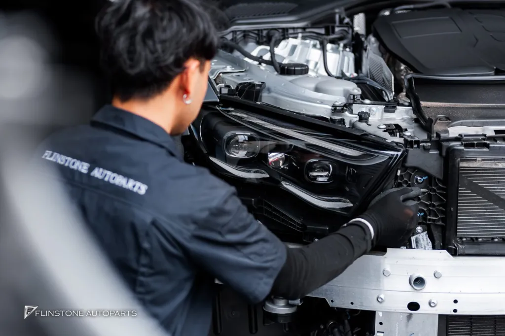Mercedes Benz W214 ไฟหน้าแท้ กระจกคาร์บอน Usus