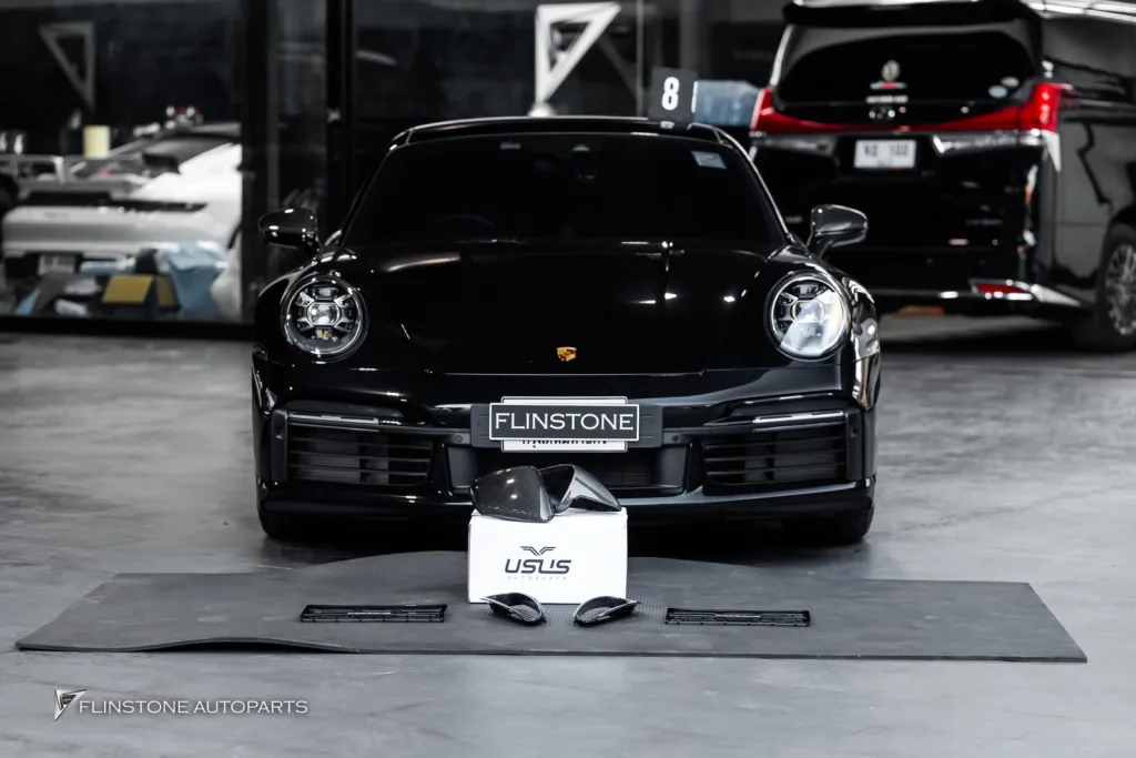 Porshce 992 TurboS ช่องลมคาร์บอน กระจก Usus กรอบป้าย