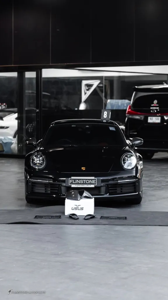 Porshce 992 TurboS ช่องลมคาร์บอน กระจก Usus กรอบป้าย