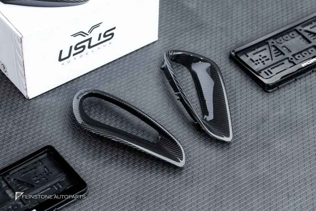 Porshce 992 TurboS ช่องลมคาร์บอน กระจก Usus กรอบป้าย