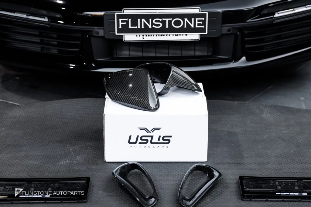 Porshce 992 TurboS ช่องลมคาร์บอน กระจก Usus กรอบป้าย